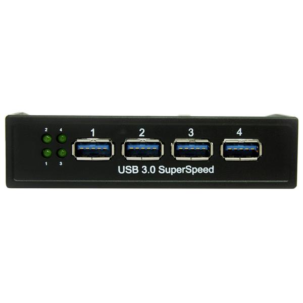 StarTech.com USB3 Front Panel 4 Port Hub 3.5in 5.25in - ONE CLICK SUPPLIES