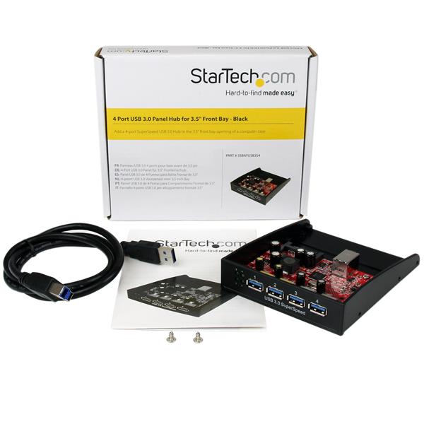 StarTech.com USB3 Front Panel 4 Port Hub 3.5in 5.25in - ONE CLICK SUPPLIES