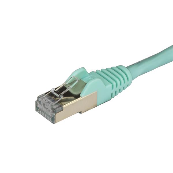 StarTech.com 0.5m Aqua Cat6a Ethernet STP Cable - ONE CLICK SUPPLIES