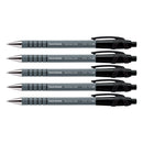 Paper Mate Flexgrip Ultra Retractable Ballpoint Pen 1.0mm Tip 0.5mm Line Black (Pack 5) - 2027751 - ONE CLICK SUPPLIES