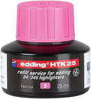 edding HTK 25 Bottled Refill Ink for Highlighter Pens 25ml Pink - 4-HTK25009 - ONE CLICK SUPPLIES