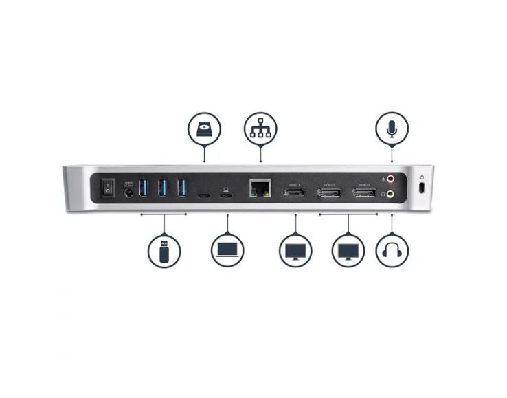 StarTech.com Triple Monitor 4K USBC Dock 5xUSB3 Ports - ONE CLICK SUPPLIES