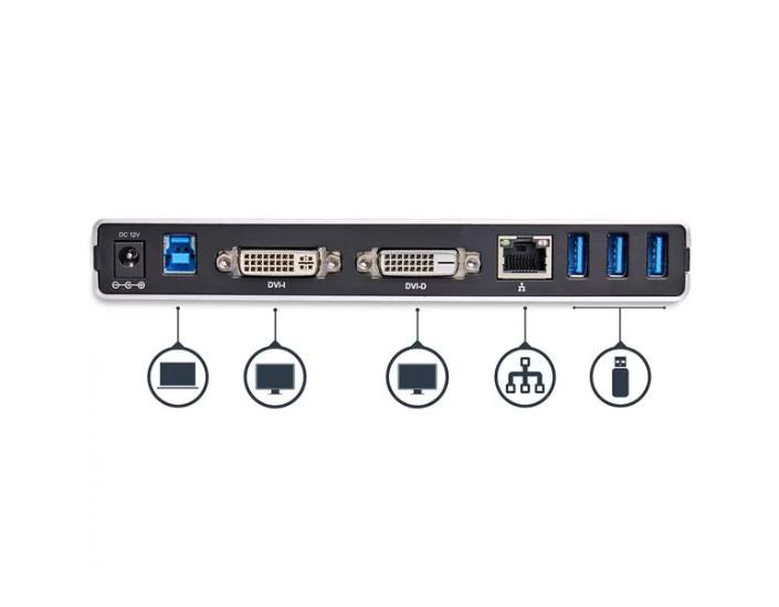 StarTech.com Dual Monitor USB3.0 Docking Station - ONE CLICK SUPPLIES