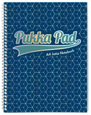 Pukka Pad Glee Jotta A4 Wirebound Card Cover Notebook Ruled 200 Pages Dark Blue (Pack 3) - 3007-GLE - ONE CLICK SUPPLIES