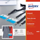 Avery Lanyard for Name Badges 440x20mm Black (Pack 10) 4828 - ONE CLICK SUPPLIES