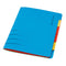 Jalema Secolor SixTab Cardboard File A4 Blue (Pack 5) - J833160BL - ONE CLICK SUPPLIES