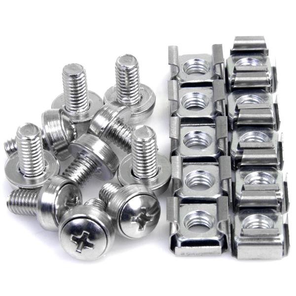 StarTech.com 50 Pkg M6 Mounting Screws and Cage Nuts - ONE CLICK SUPPLIES