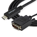 StarTech.com 1m USB C to DVI Adapter Cable Black - ONE CLICK SUPPLIES