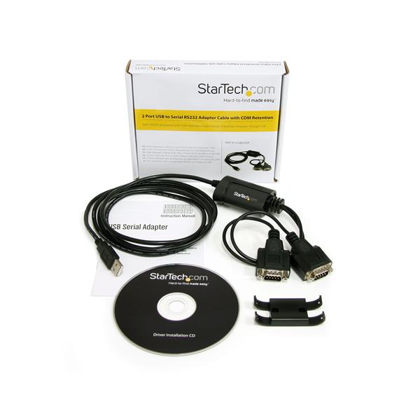 StarTech.com 2PT FTDI USB to Serial RS232 Adapter COM - ONE CLICK SUPPLIES