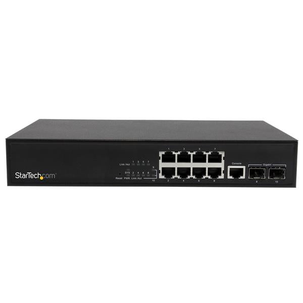 StarTech.com 10 Port L2 GbE Switch 2 Open SFP Slots - ONE CLICK SUPPLIES