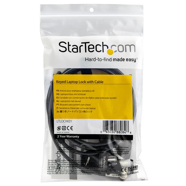 StarTech.com Keyed Cable Lock Push to Lock Button - ONE CLICK SUPPLIES