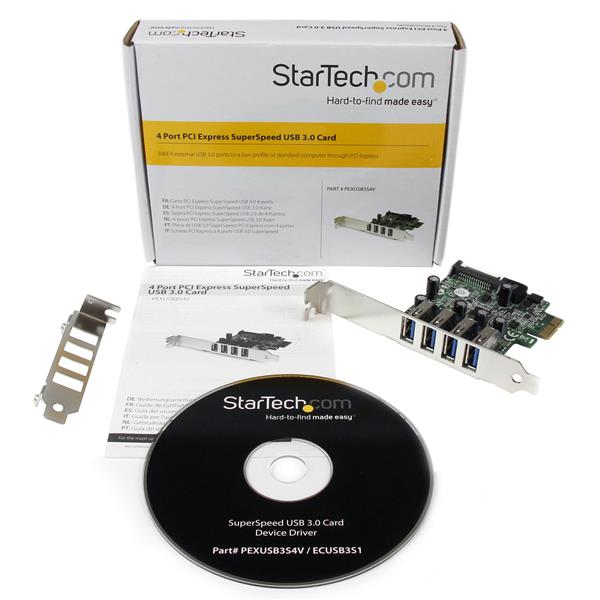 StarTech.com 4 Port PCIe USB 3.0 Controller Card UASP - ONE CLICK SUPPLIES