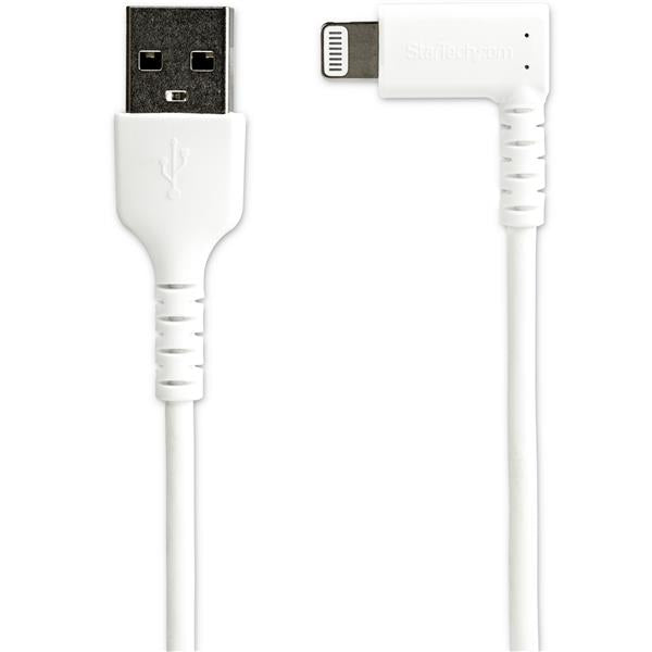 StarTech.com 1m White Angled Lightning to USB Cable - ONE CLICK SUPPLIES