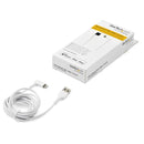 StarTech.com 2m White Angled Lightning to USB Cable - ONE CLICK SUPPLIES