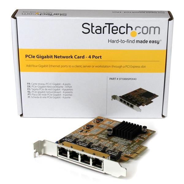 StarTech.com 4 Port PCIe Gigabit Network Adapter Card - ONE CLICK SUPPLIES