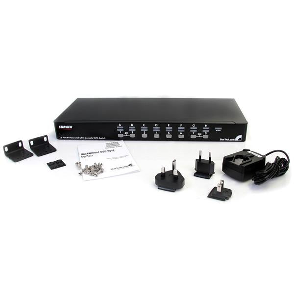 StarTech.com 16PT 1U RackMount USB PS2 KVM Switch OSD - ONE CLICK SUPPLIES