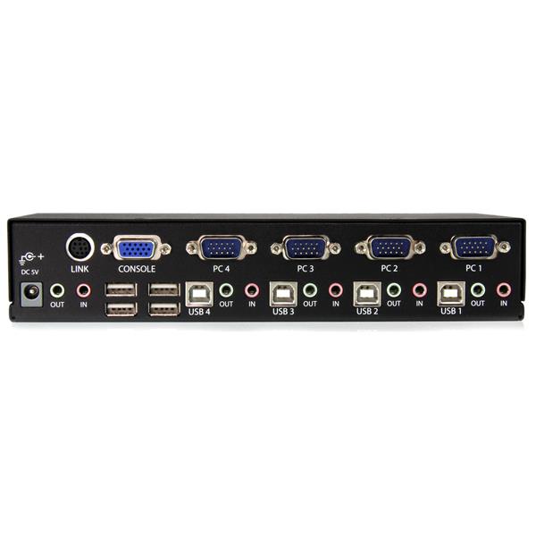 StarTech.com 4PT RM USB KVM Switch with Audio USB Hub - ONE CLICK SUPPLIES