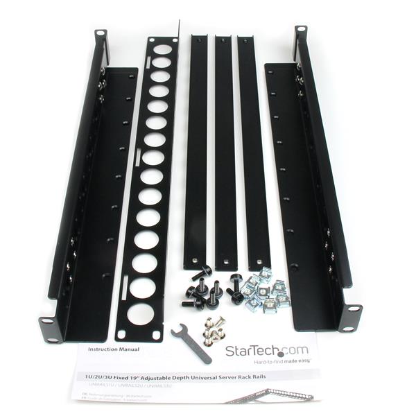 StarTech.com 1U Fixed 19in Universal ServerRack Rails - ONE CLICK SUPPLIES