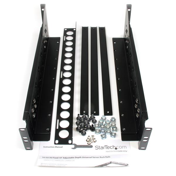 StarTech.com 3U Fixed 19in Depth Universal Rack Rails - ONE CLICK SUPPLIES