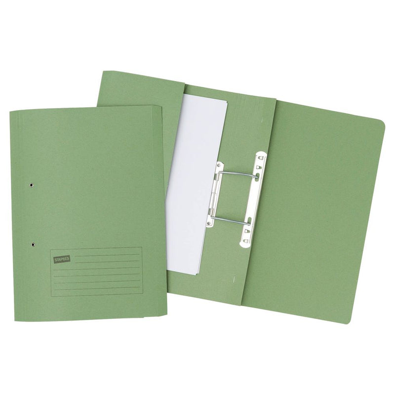 Forever Spring Pocket Transfer File Manilla Foolscap 300gsm Green (Pack 25) - 211/5103Z - ONE CLICK SUPPLIES