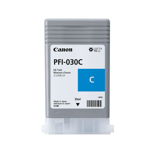 Canon PFI 030 Cyan Ink Cartridge 55ml - 3490C001 - ONE CLICK SUPPLIES