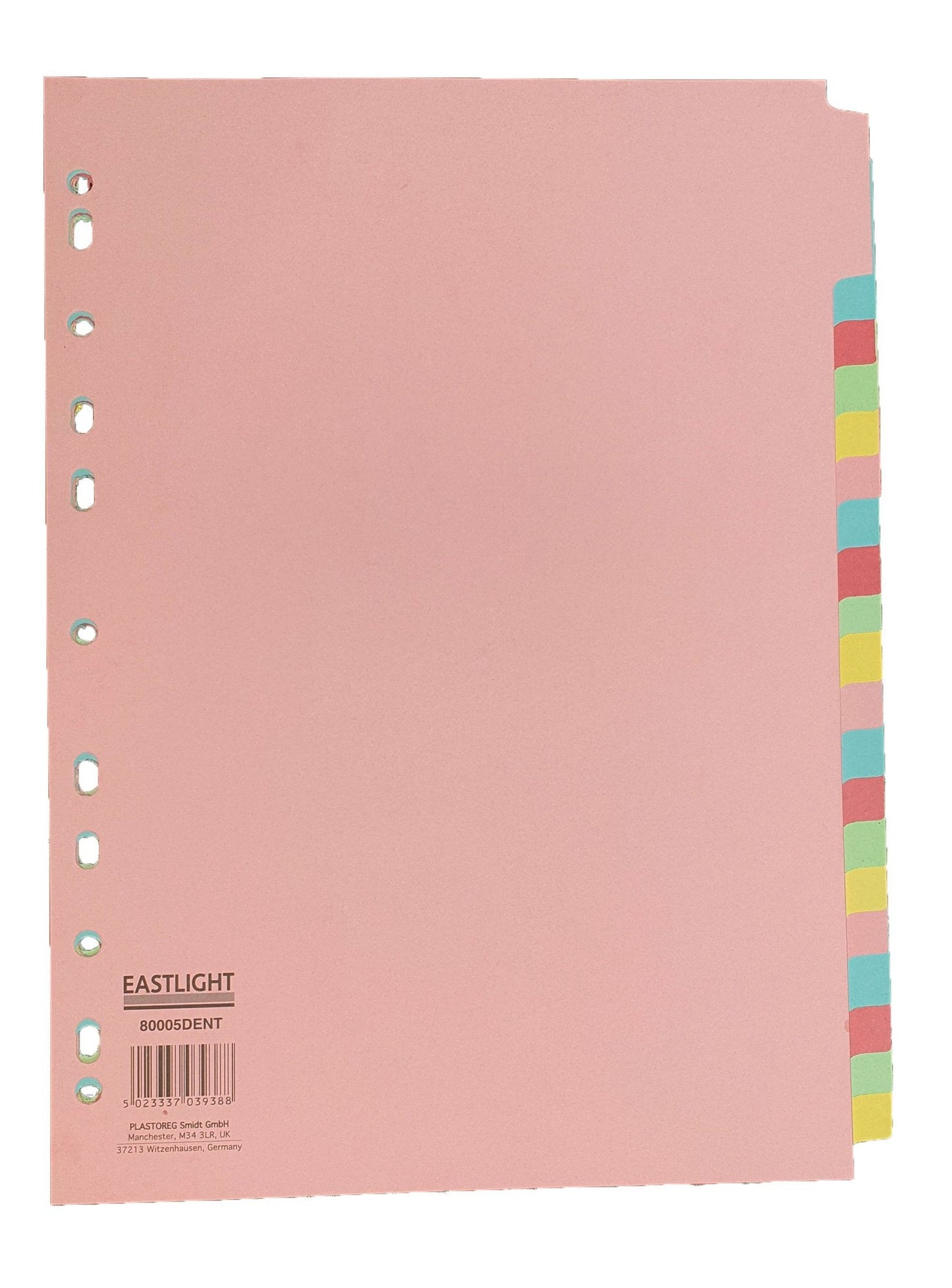 ValueX Divider 20 Part A4 155gsm Card Assorted Colours - 80005DENT - ONE CLICK SUPPLIES