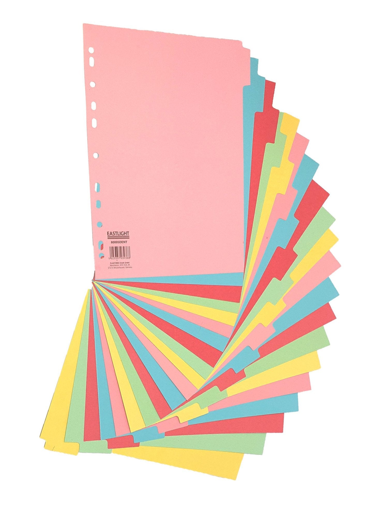 ValueX Divider 20 Part A4 155gsm Card Assorted Colours - 80005DENT - ONE CLICK SUPPLIES