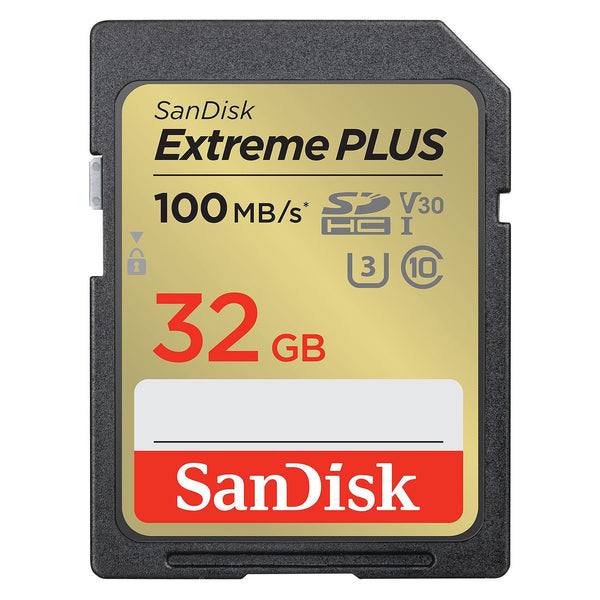 SanDisk 32GB Extreme PLUS Class 10 SDHC Memory Card - ONE CLICK SUPPLIES