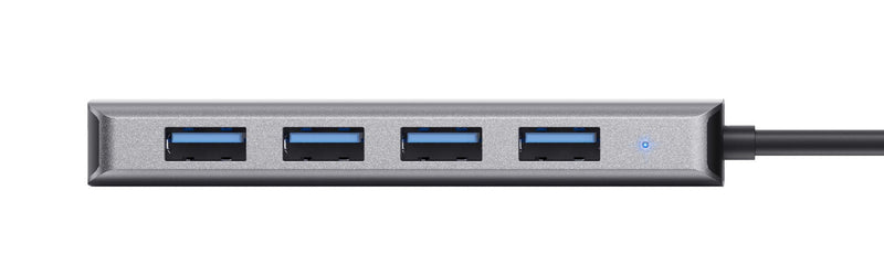 Trust Halyx Aluminium 4 Port USB 3.2 Hub Grey - ONE CLICK SUPPLIES