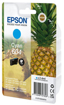 Epson Pineapple 604 Cyan Standard Capacity Ink Cartridge 2.4ml - C13T10G24010 - ONE CLICK SUPPLIES