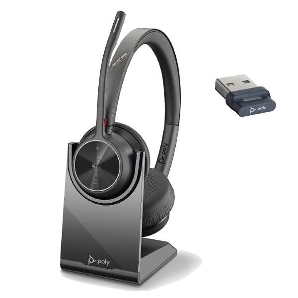 Poly Voyager 4320 UC Bluetooth USB A Headset with Charging Stand - ONE CLICK SUPPLIES