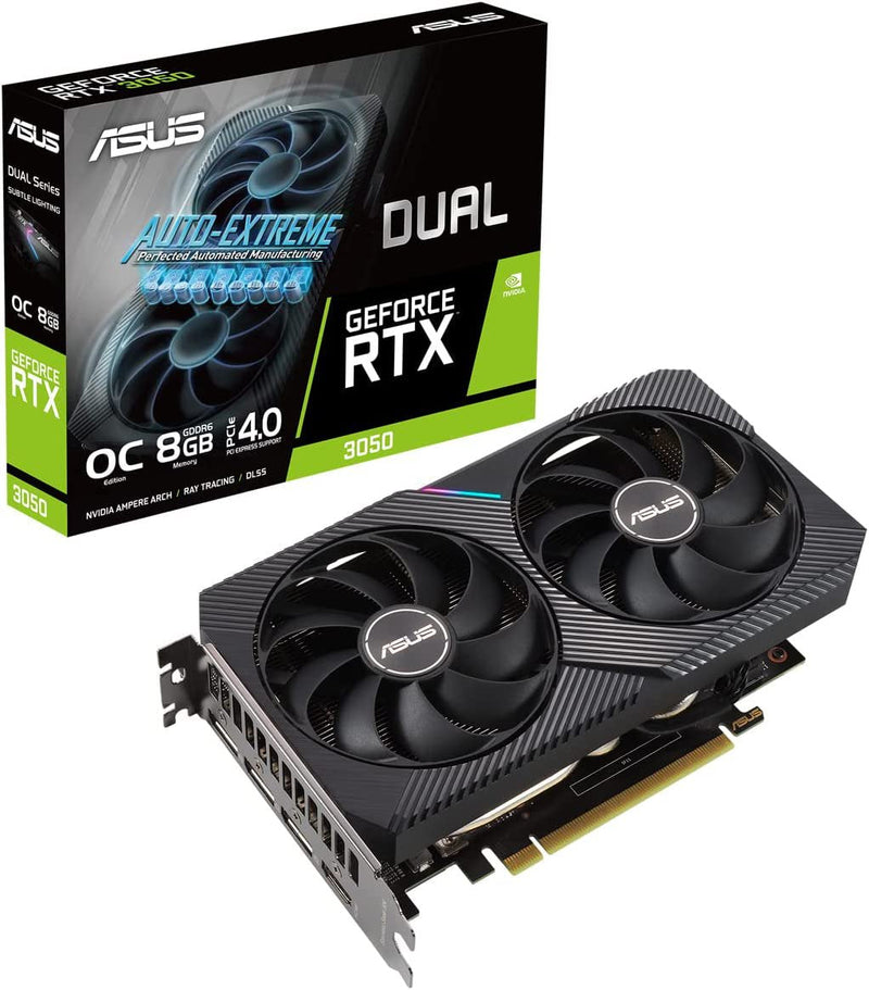 ASUS NVIDIA GeForce RTX 3050 DUAL OC 8GB GDDR6 Graphics Card - ONE CLICK SUPPLIES