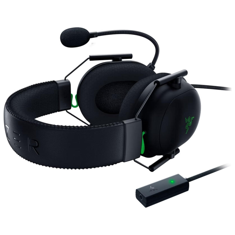 Razer Blackshark V2 Wired 3.5mm Connector Gaming Headset and USB Mic Enhancer Black - ONE CLICK SUPPLIES