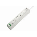 APC Essential SurgeArrest White 5 AC Outlets with 2 Port USB 230 V 1.83 m - ONE CLICK SUPPLIES