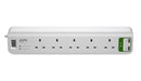 APC Essential SurgeArrest White 5 AC Outlets with 2 Port USB 230 V 1.83 m - ONE CLICK SUPPLIES