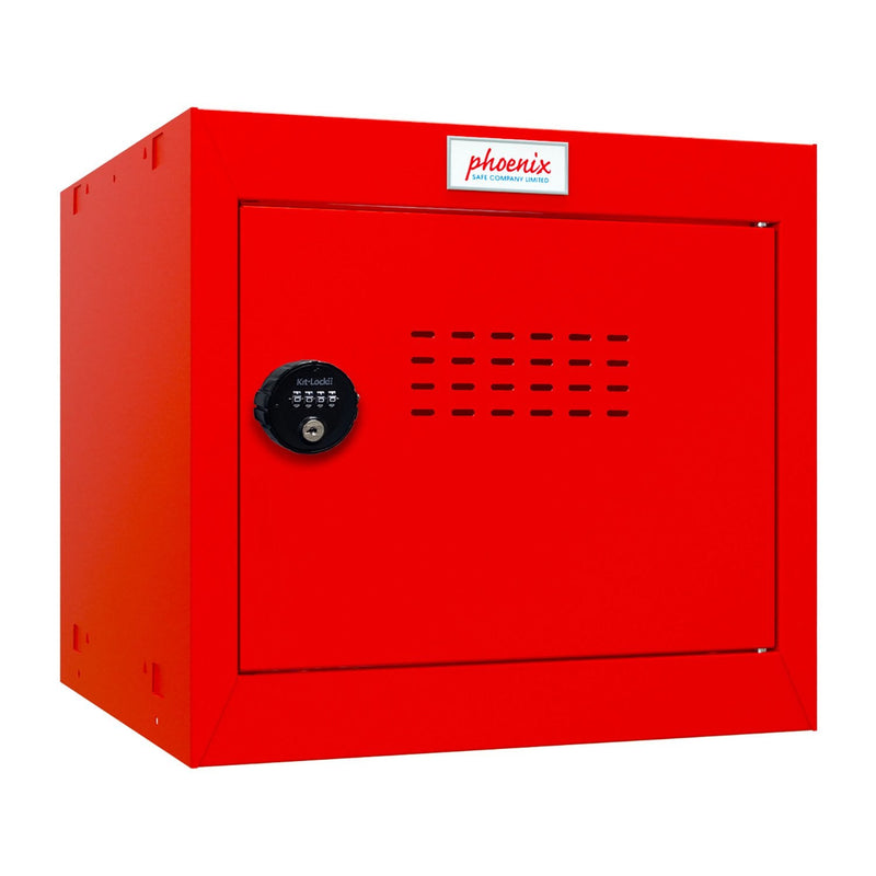 Phoenix CL Series Size 1 Cube Locker in Red with Combination Lock CL0344RRC - ONE CLICK SUPPLIES