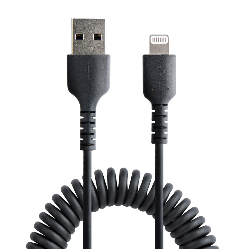 StarTech.com 1m 3ft USB To Lightning Cable Coiled - ONE CLICK SUPPLIES