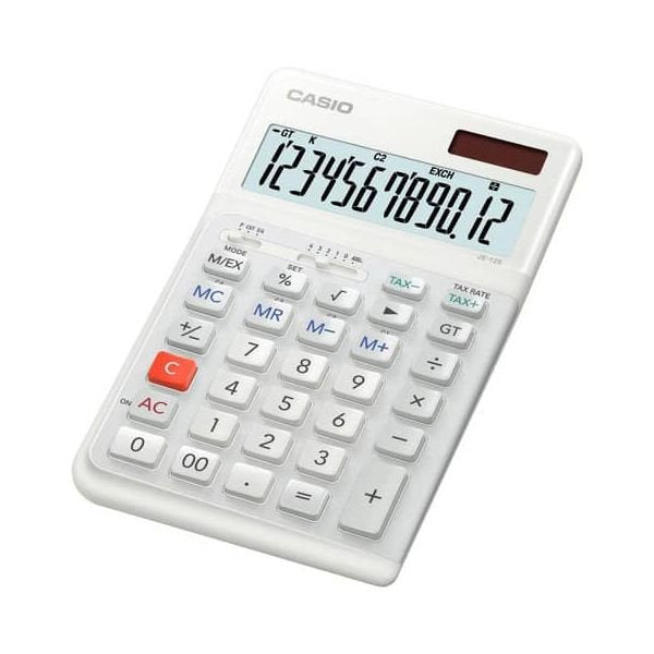 Casio JE-12E-WE 12 Digit Compact Ergonomic Desk Calculator JE-12E-WE-WA-EP - ONE CLICK SUPPLIES