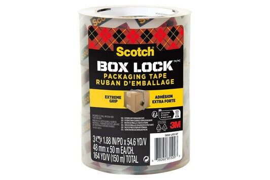 Scotch Box Lock Packaging Tape 3950-LR3-DC 48 mm x 50 m (Pack 3) 7100262924 - ONE CLICK SUPPLIES