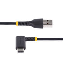 StarTech.com 2m USB A to Right Angle USB C Heavy Duty Fast Charging Cable - ONE CLICK SUPPLIES