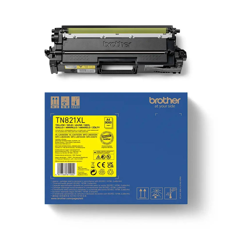 Brother High Capacity Yellow Toner Cartridge 9K pages - TN821XLY - ONE CLICK SUPPLIES