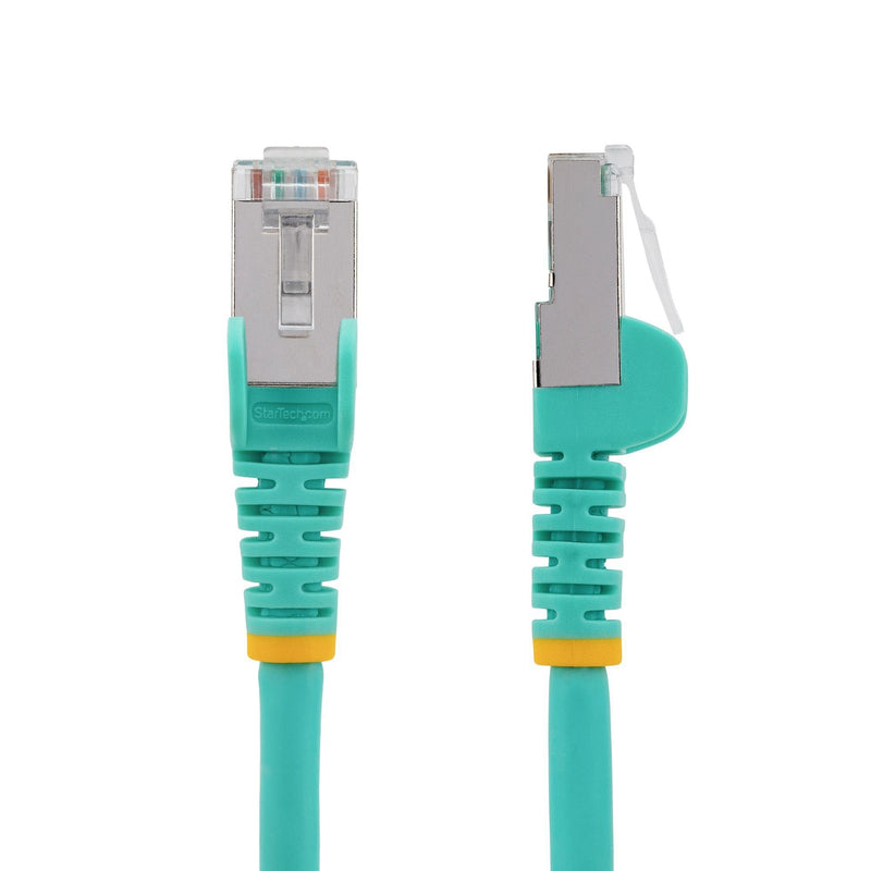 StarTech.com 7.5m CAT6a Snagless RJ45 Ethernet Aqua Cable with Strain Reliefs - ONE CLICK SUPPLIES