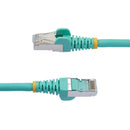 StarTech.com 7.5m CAT6a Snagless RJ45 Ethernet Aqua Cable with Strain Reliefs - ONE CLICK SUPPLIES