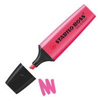 STABILO BOSS ORIGINAL Highlighter Chisel Tip 2-5mm Line Pink (Pack 10) - 70/56 - ONE CLICK SUPPLIES