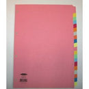 Concord Divider 20 Part A4 160gsm Board Pastel Assorted Colours - 74499/J44 - ONE CLICK SUPPLIES