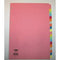 Concord Divider 20 Part A4 160gsm Board Pastel Assorted Colours - 74499/J44 - ONE CLICK SUPPLIES