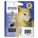 Epson T0969 Husky Light Black Standard Capacity Black Ink Cartridge 11ml - C13T09694010 - ONE CLICK SUPPLIES