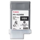 Canon PFI102MBK Matte Black Standard Capacity Ink Cartridge 130ml - 0894B001 - ONE CLICK SUPPLIES