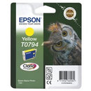 Epson T0794 Owl Yellow High Yield Ink Cartridge 11ml - C13T07944010 - ONE CLICK SUPPLIES