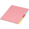 ValueX Divider A5 5 Part Multipunched Assorted Pastel Coloured Card 70599/J5 - ONE CLICK SUPPLIES